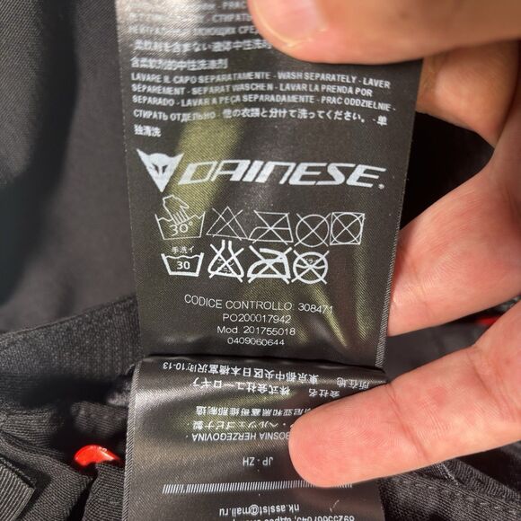 DAINESE TEMPEST 2 D-DRY PANTS BLACK SIZE EU 52 Us 36 Armor Motorcycle Riding - Picture 11 of 11